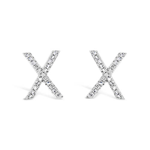 Diamond "X" Earrings