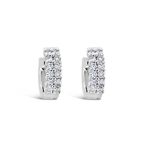 Diamond Huggie Hoop Earrings