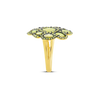 Yellow Diamond Flower Design Ring