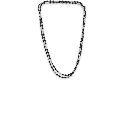 Black Spinel & White Sapphire Diamonds by the Yard Necklace