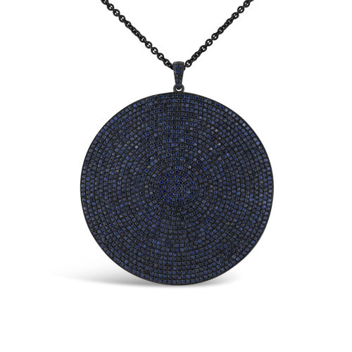 Sapphire Disc Pendant