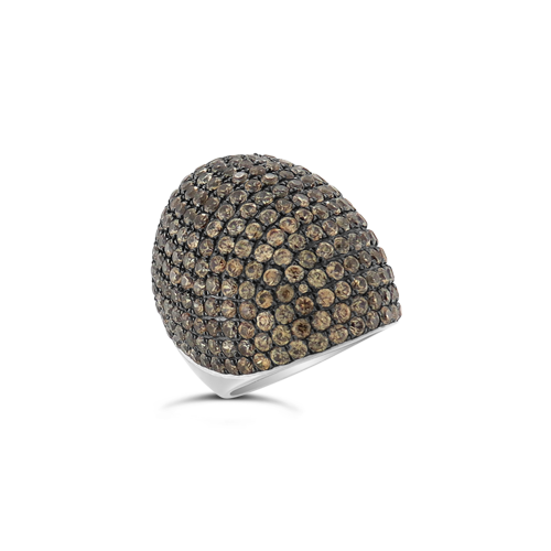 Brown Zircon Dome Ring