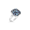 Blue Topaz & Sapphire Ring