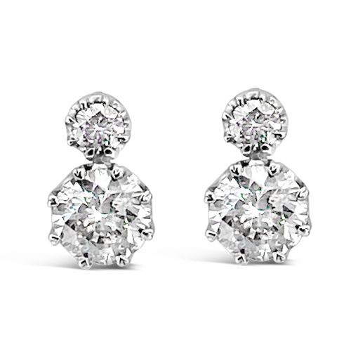 Round Diamond Earrings