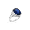 Cushion cut Sapphire & Diamond Ring