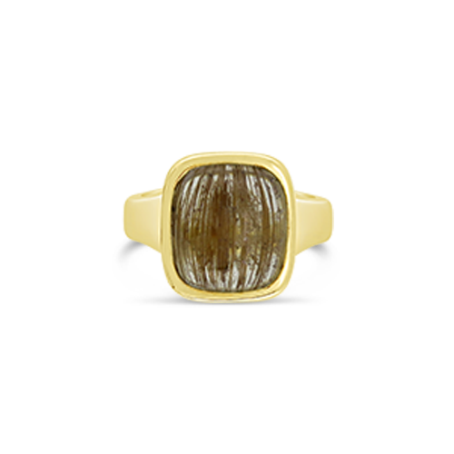 Cabochon Rutilated Quartz Ring