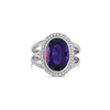 Amethyst & Diamond Ring