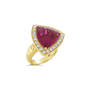 Rubellite & Diamond Ring