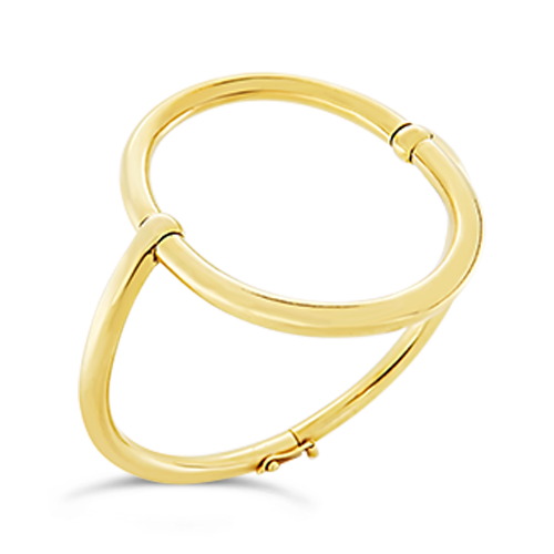 Open Oval Gold Estate Bangle