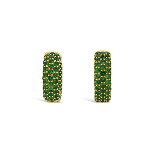 Tsavorite Hoop Earrings