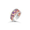 Amethyst & Diamond Band Ring