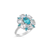 Paraiba & Diamond Cocktail Ring