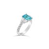 Paraiba & Diamond Ring