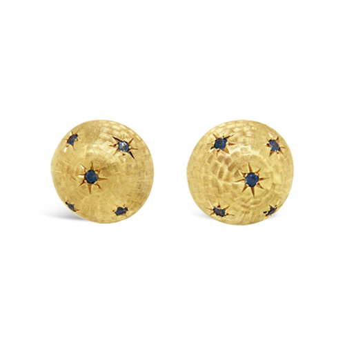 Sapphire Star Design Estate Earrings