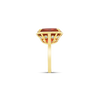 Fire Opal & Diamond Ring