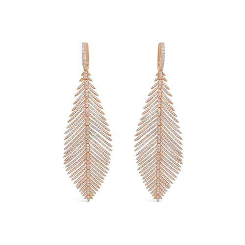Diamond 2025 feather earrings