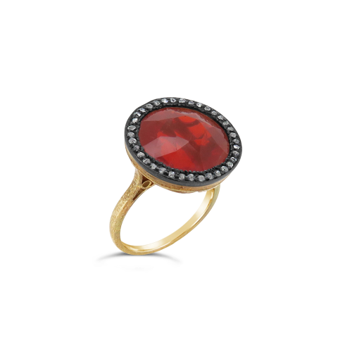 Orange Opal Estate Ring