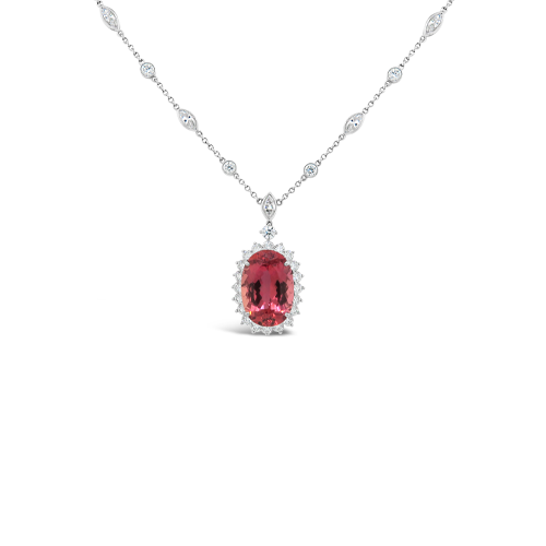 Topaz & Diamond Estate Tiffany Necklace