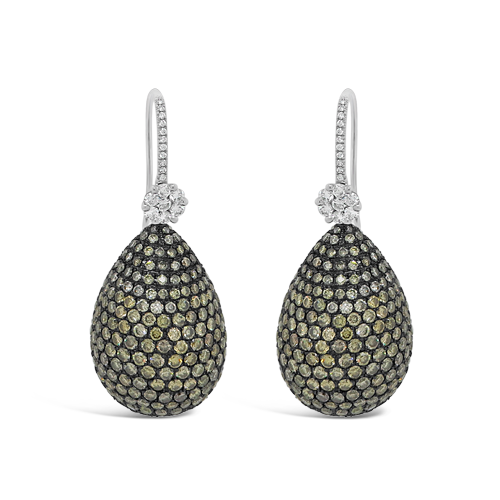 Yellow Diamond Drop Earrings