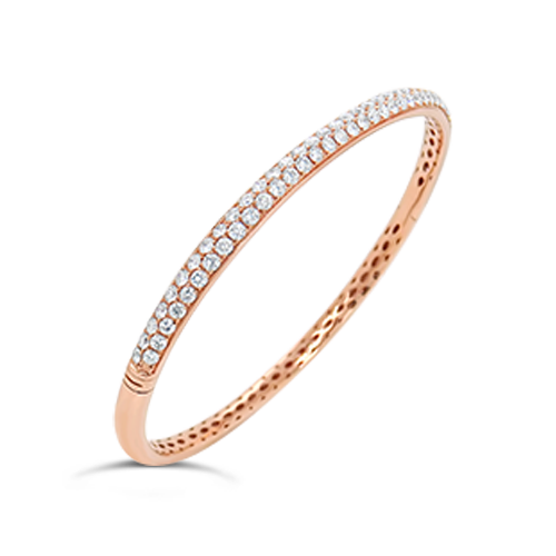 Rose Gold & Diamond Bangle Bracelet