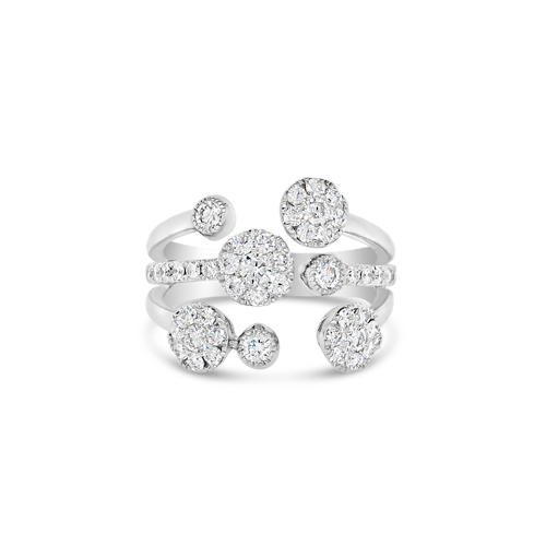 Multi-Diamond Circles Ring