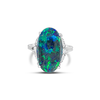 Black Opal & Diamond Estate Ring