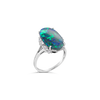Black Opal & Diamond Estate Ring