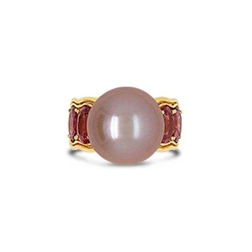 Pink Pearl & Pink Tourmaline Ring