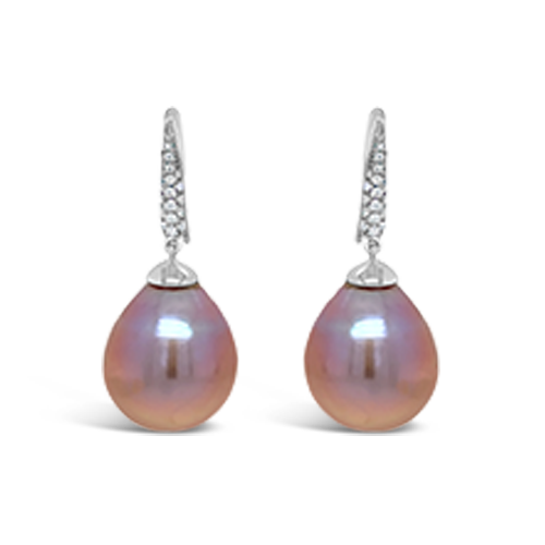 Kasumiga Pearl & Diamond Drop Earrings