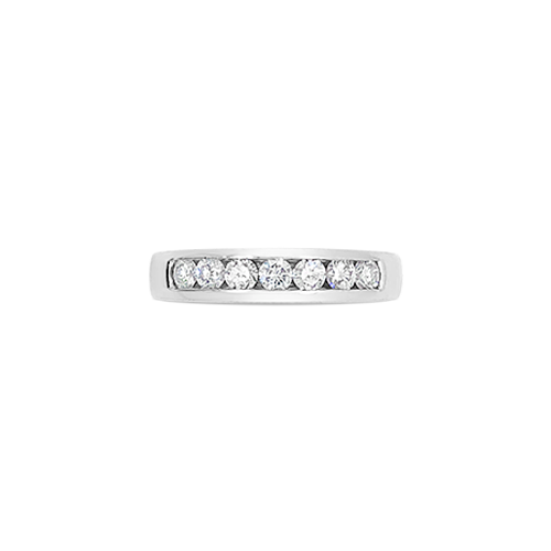 Channel Set Diamond Wedding Band