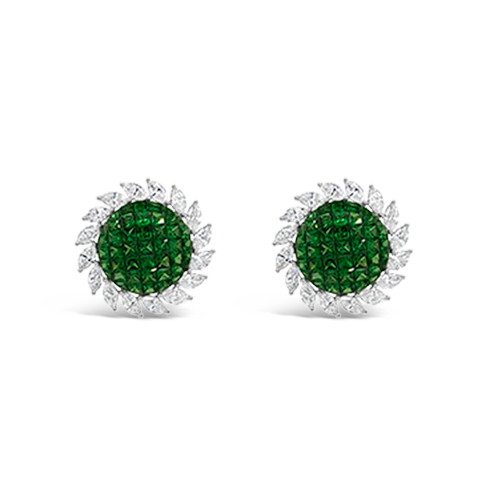 Tsavorite & Diamond Earrings