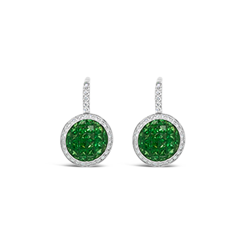 Tsavorite & Diamond Earrings