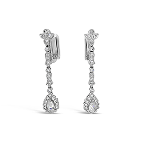 Diamond Dangle Estate Earrings