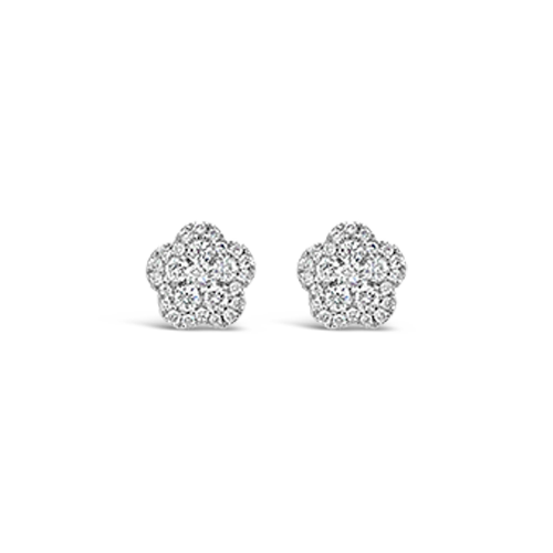 Diamond Flower Earrings