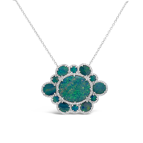 Opal & Diamond Pendant