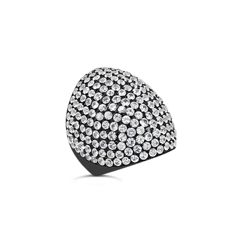 White Sapphire Dome Ring