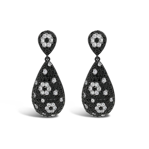 Black Spinel Dangle Earrings