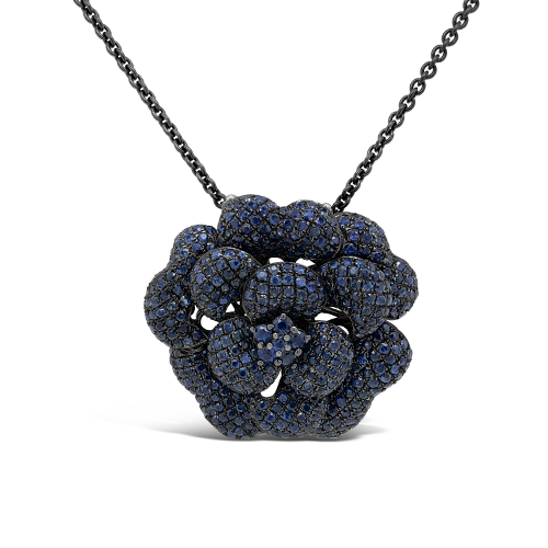Sapphire Rose Pendant