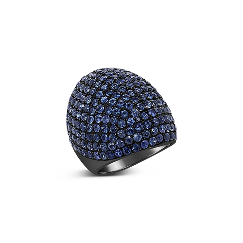 Blue Sapphire Dome Ring