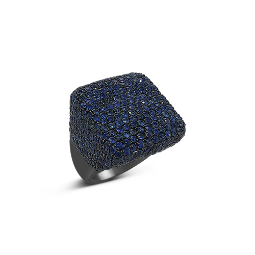 Sapphire Ring in Square Top Design