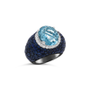Blue Topaz & Sapphire Ring