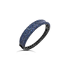 Concave Blue Sapphire Bangle Bracelet