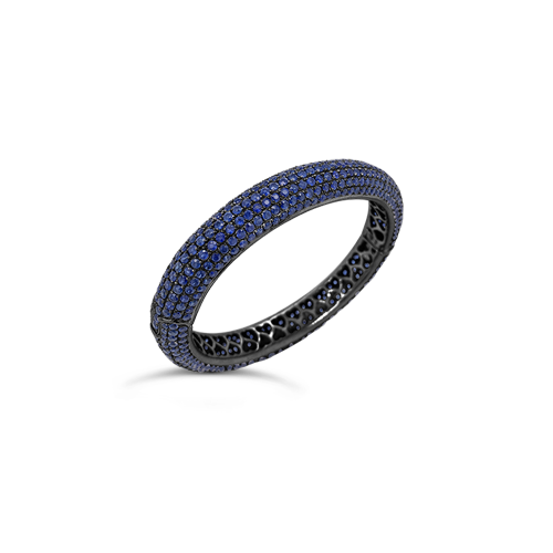 Blue Sapphire Bangle Bracelet