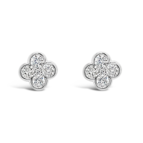 Diamond Clover Earrings