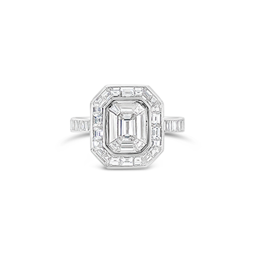 Octagonal Engagement Ring