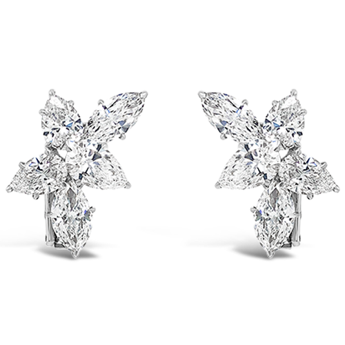 Marquise & Pear Shaped Diamond Earrings