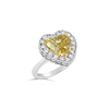 Heart Shaped Yellow Diamond Ring