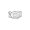 Emerald cut Three Stone Diamond Ring