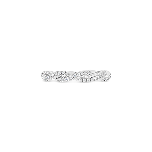 Twisted Diamond Band Ring