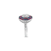 Ruby, Sapphire & Diamond Estate Ring